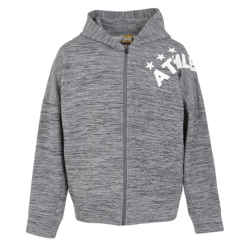 L_グレー [Athleta] [アスレタ] サッカー フットサルウェア スウェットフルジップパーカー 3377 CGRY （グレー/Ｌ/Men's）