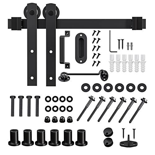 送料無料】Signstek 吊り引き戸レール バーンドア金具 6FT/1.83m