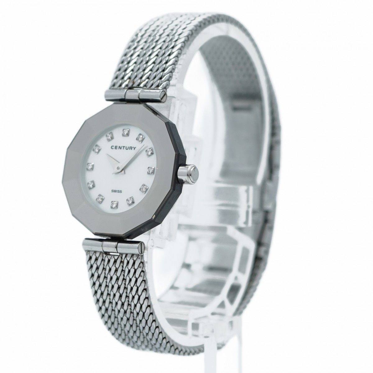 5wwi0173 センチュリー タイムジェム 白文字盤 腕時計 レディース