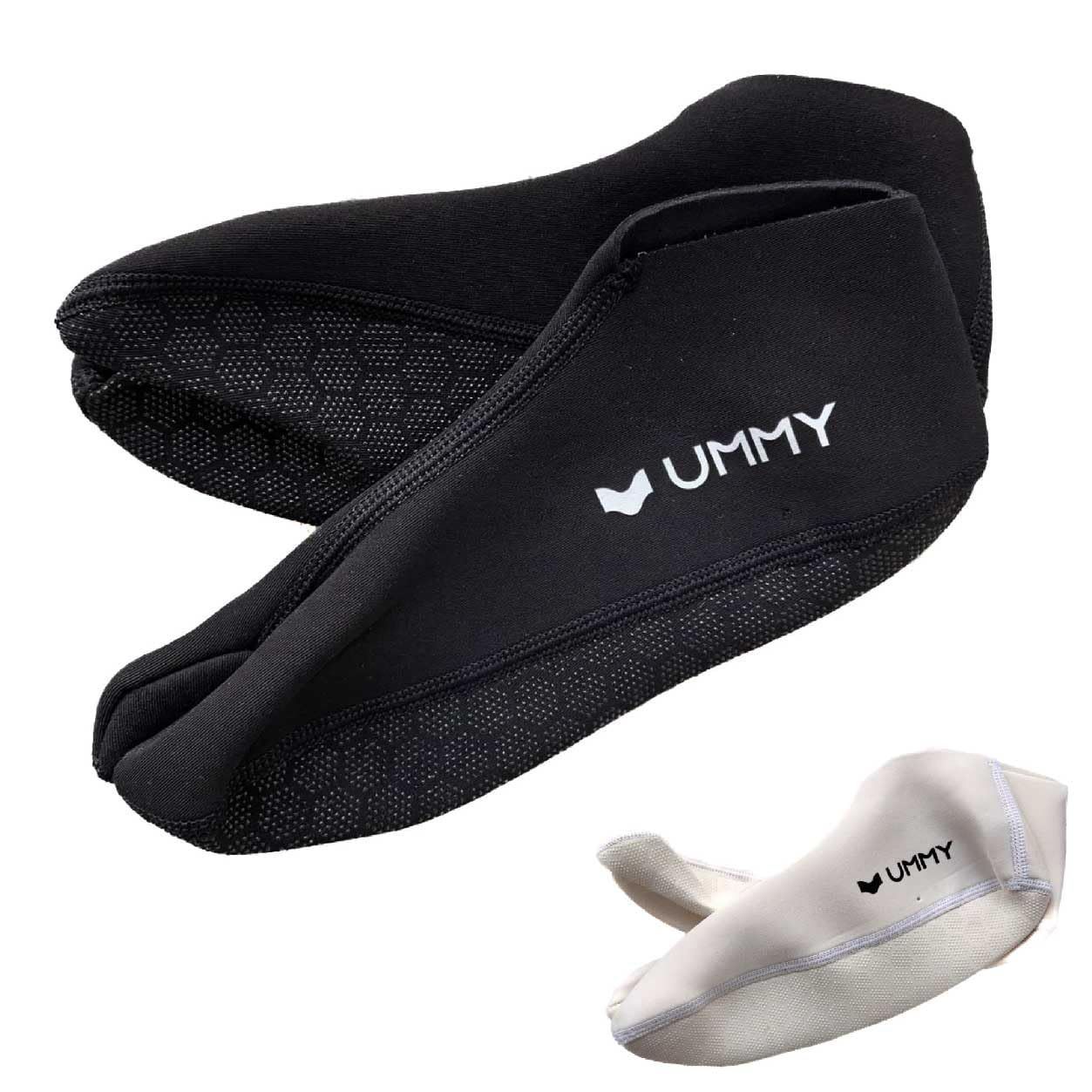 XL_ブラック UMMY ダイビング フィンソックス 2mm ベリーショート 足袋型 (XL， ブラック)