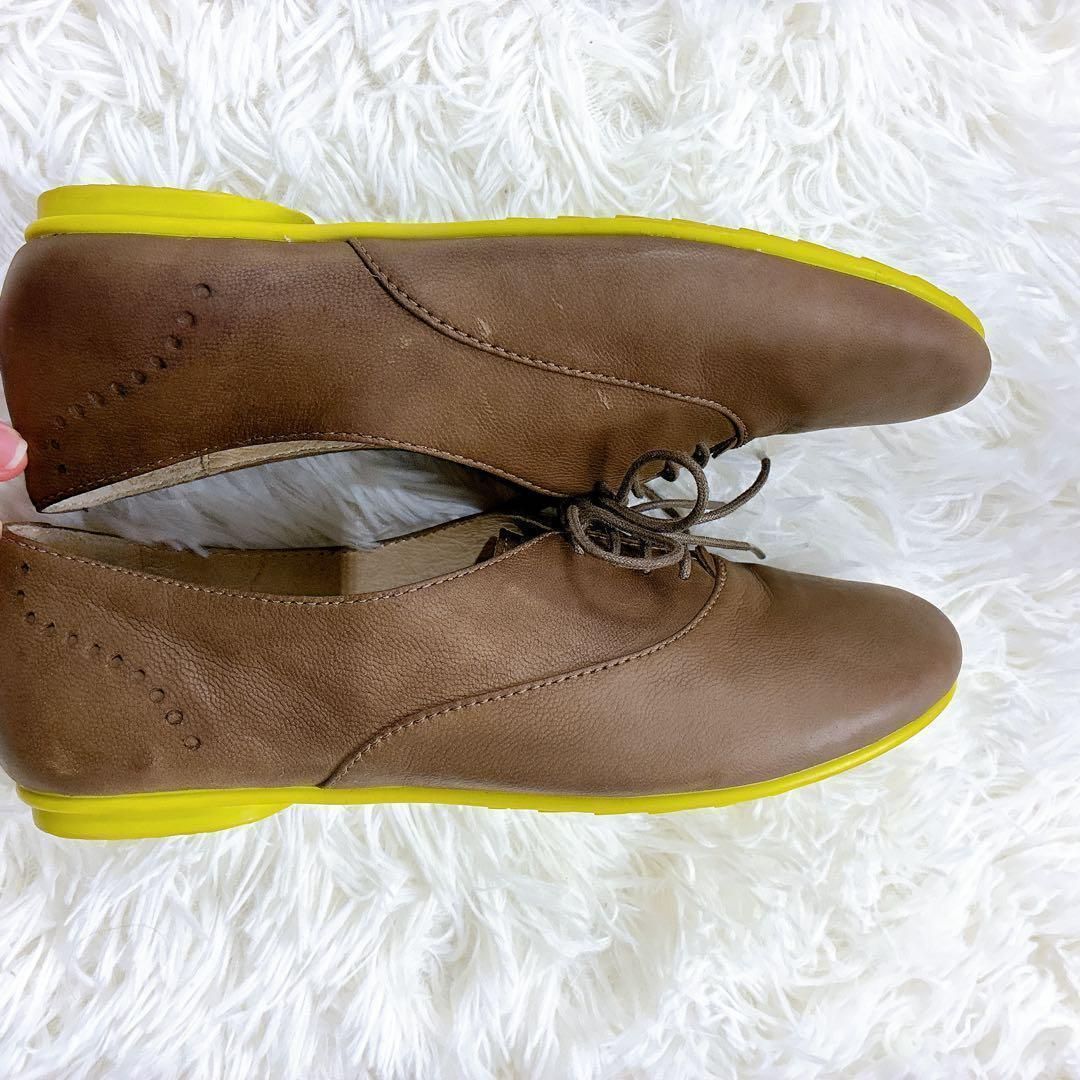 カンペール ペウカミ 37 本革 フラットシューズ スリッポン レザー