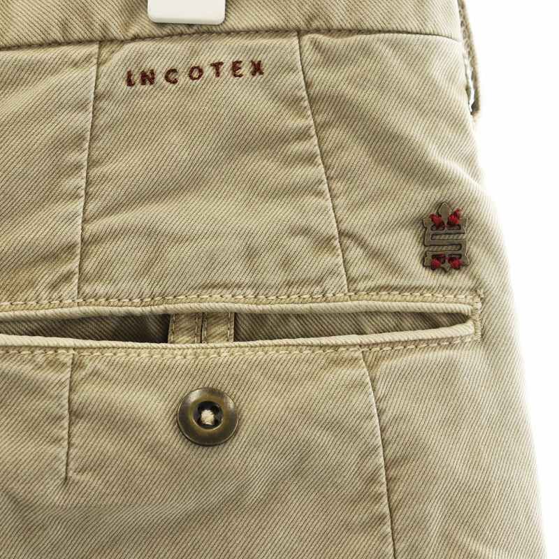 INCOTEX ベージュ チノパン インコテックス INCOTEX TRICOCHINO チノパンツ チノパン ボタン