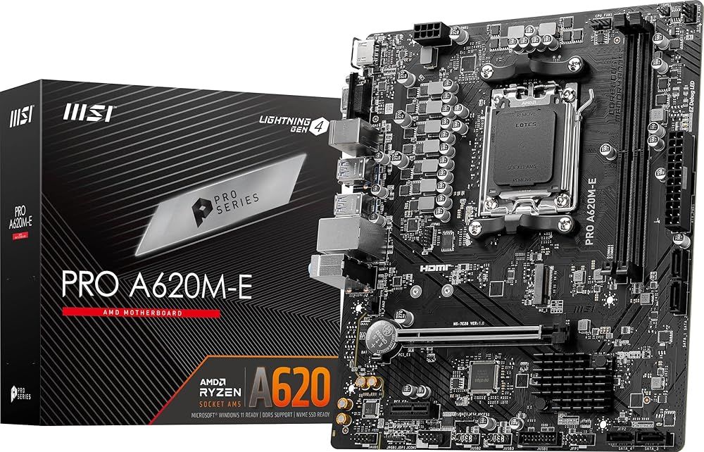 MSI マザーボードPRO A620M-E Ryzen 7000 シリーズ(AM5)対応A620