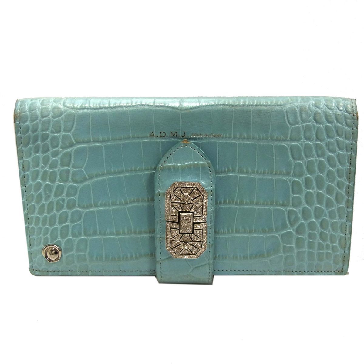 ADMJ クロコダイル 長財布 ADMJ】リアルクロコダイル 長財布 ライト