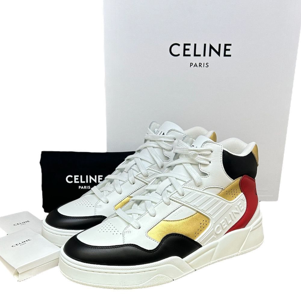 新品 CELINE CT-06 ロゴ ハイトップ レースアップ スニーカー セリーヌ