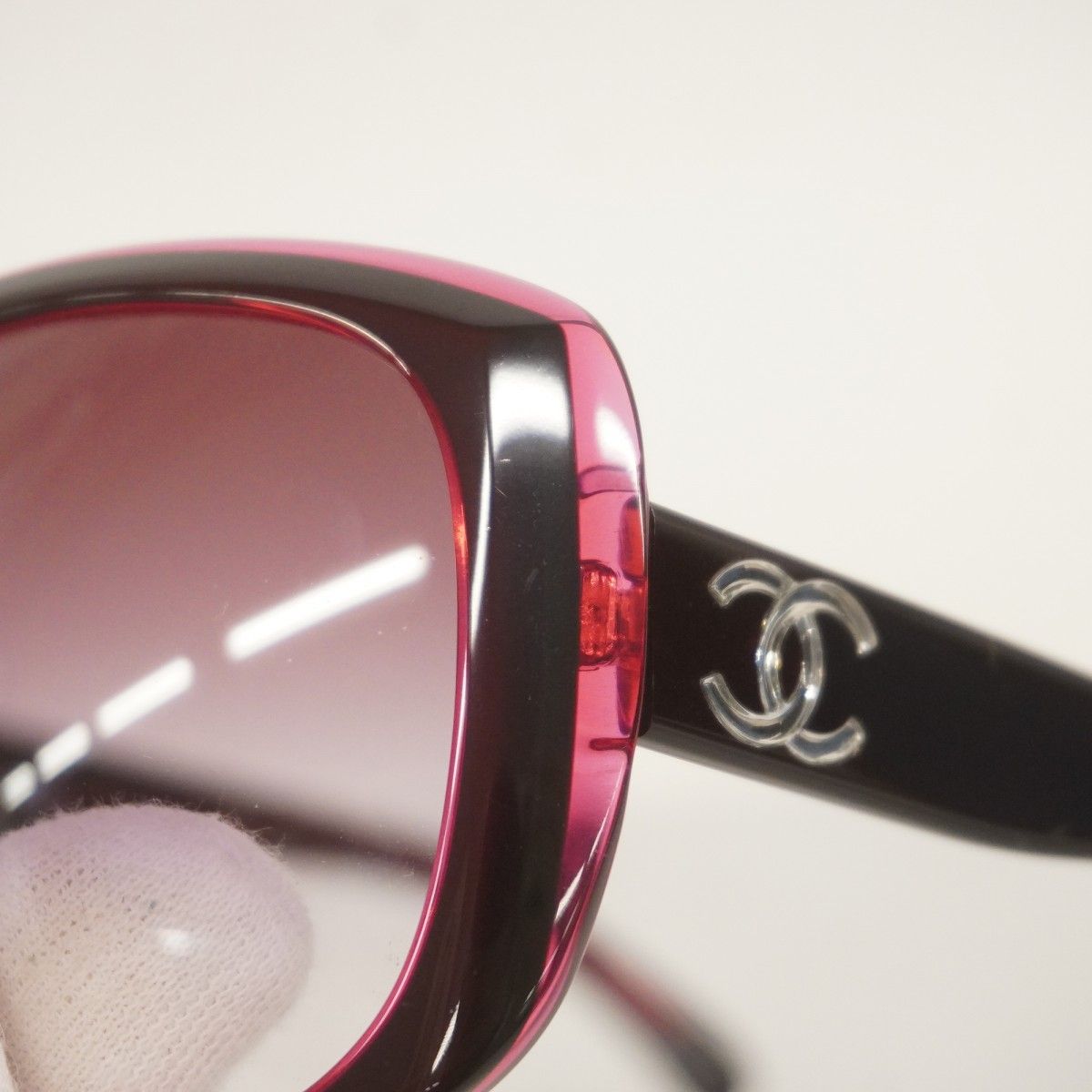 5ed4499】シャネル サングラス 5183-A プラスチック レッド シルバー  