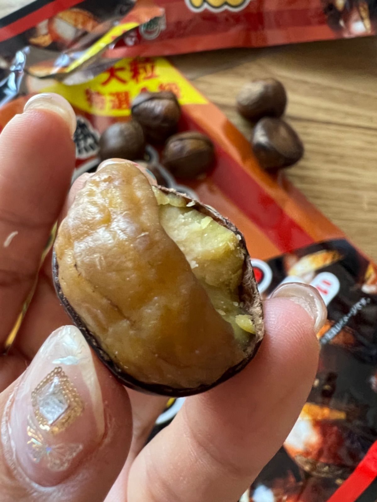 秋の定番商品❣️全国一律送料無料　ポスト投函　大人気　栗　くり　　無添加 皮割れ 甘栗 おやつ スイーツ 和菓子　ホクホク　樹上完熟 福栗（有機焼き栗）大粒特選A級100g×2パック　北海道・沖縄の方でも大歓迎！