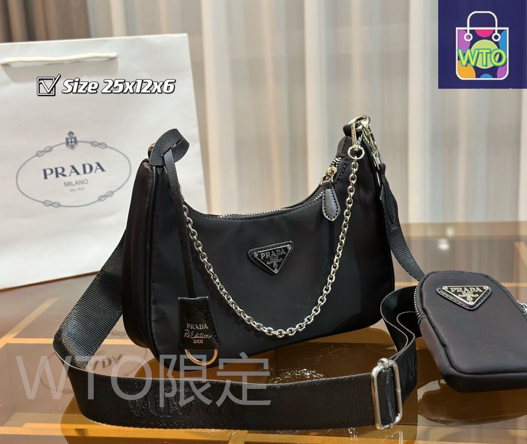 極美品 PRADA ショルダーバッグ ミニバッグ ハンドバッグ ブラック 希少♪2way♪ギフト♪【日本限定☆PRADA】ミニハンドバッグ