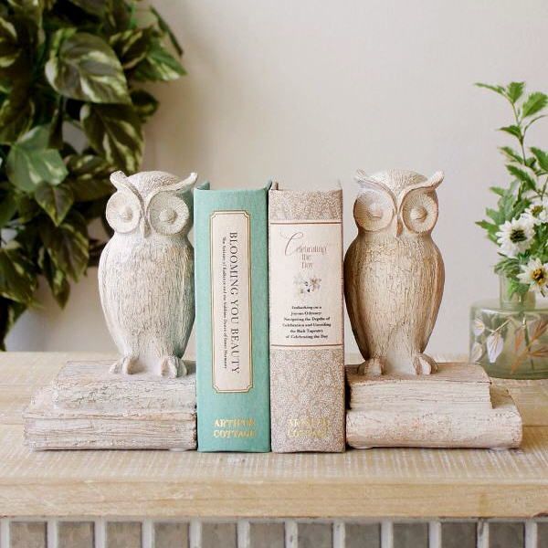 ブックエンド フクロウ おしゃれ 本立て ブックスタンド 卓上 机上 アンティーク 雑貨 置物 仕切り 収納 スタンド ブックエンド フクロウ