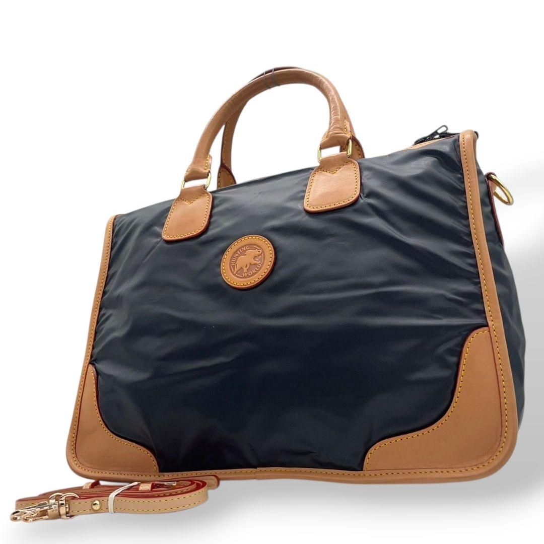 ハンティングワールド ボストンバック ゴールドロゴ ハンティング