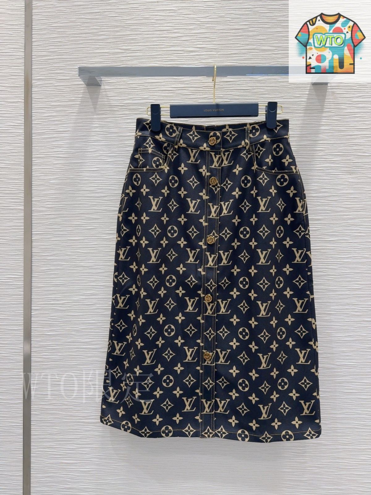 Louis Vuitton ネイビー ミニスカート ネイビー（紺）系 M Louis Vuitton(ルイヴィトン) ミニスカート