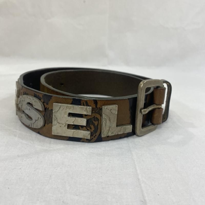 diesel vintage belt ディーゼル　ベルト　イタリア製　本革 DIESEL - DIESEL ディーゼル ベルト バックル 90cm 本革 牛革