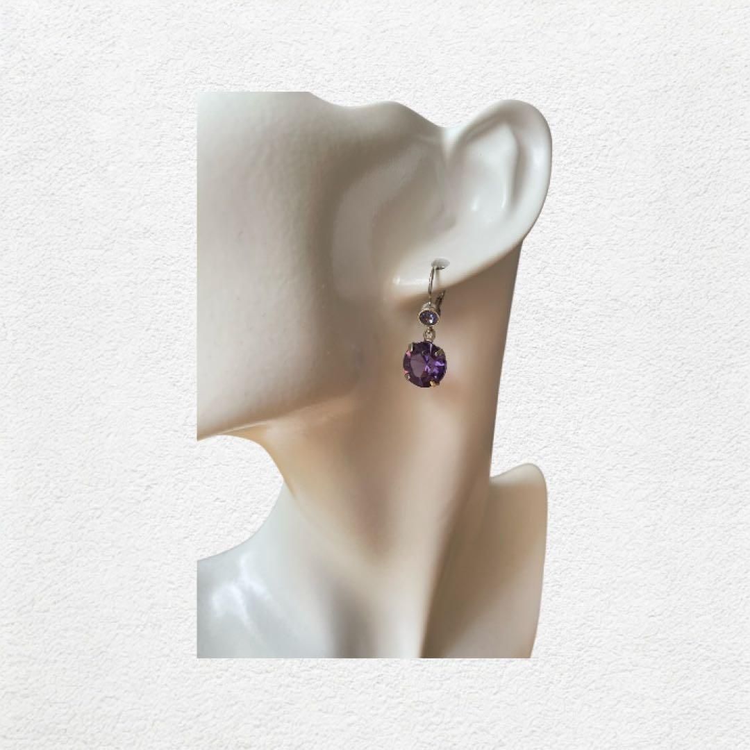 新品◇Roberta Chiarella ロベルタチャレラ パープルドロップピアス 
