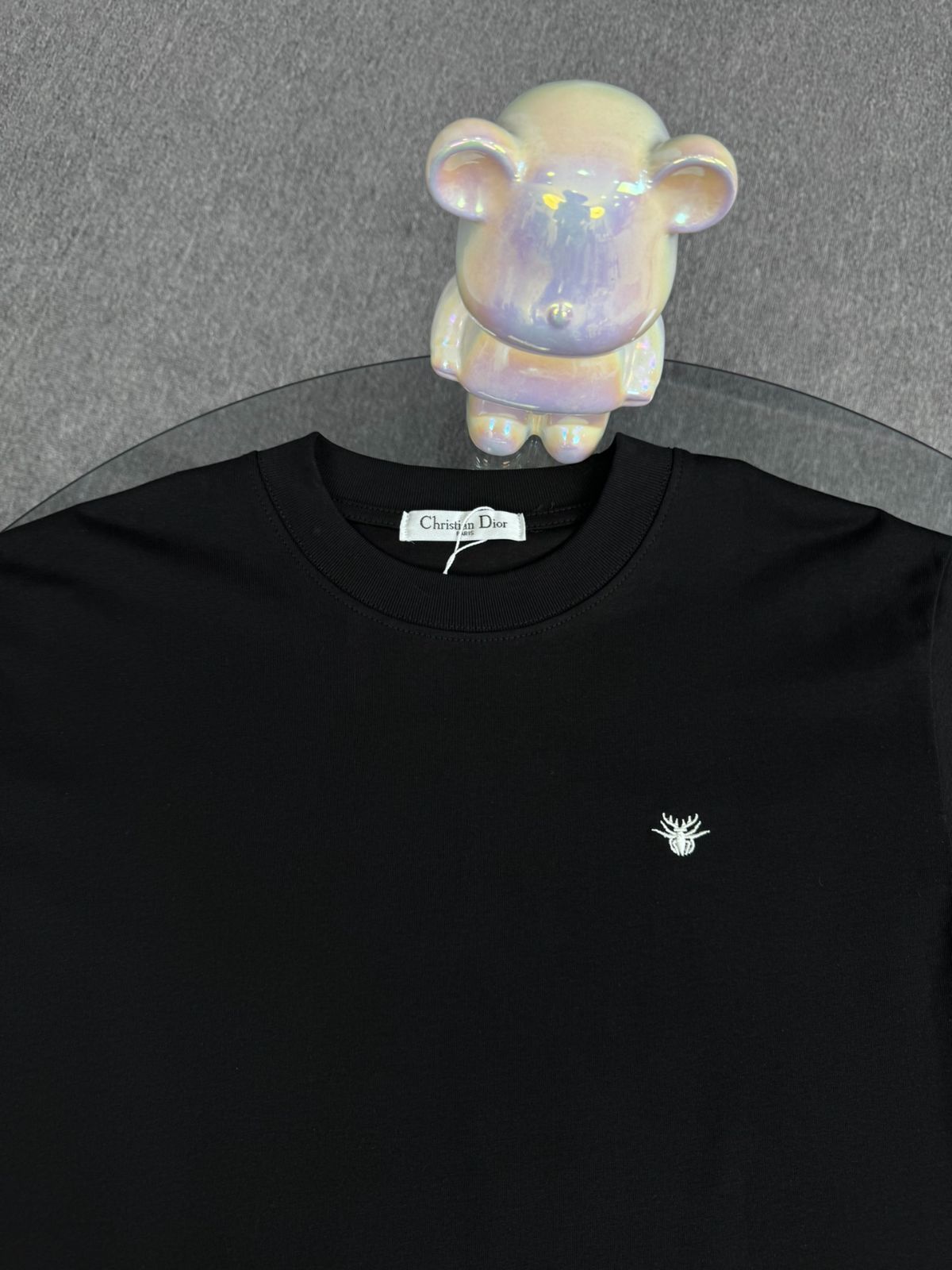ディオール Dior☆Tシャツ ロゴ 刺繍 クルーネック リブ編み 綿 今日特価】Dior 小ロゴ刺繍 クルーネック T シャツ - メルカリ