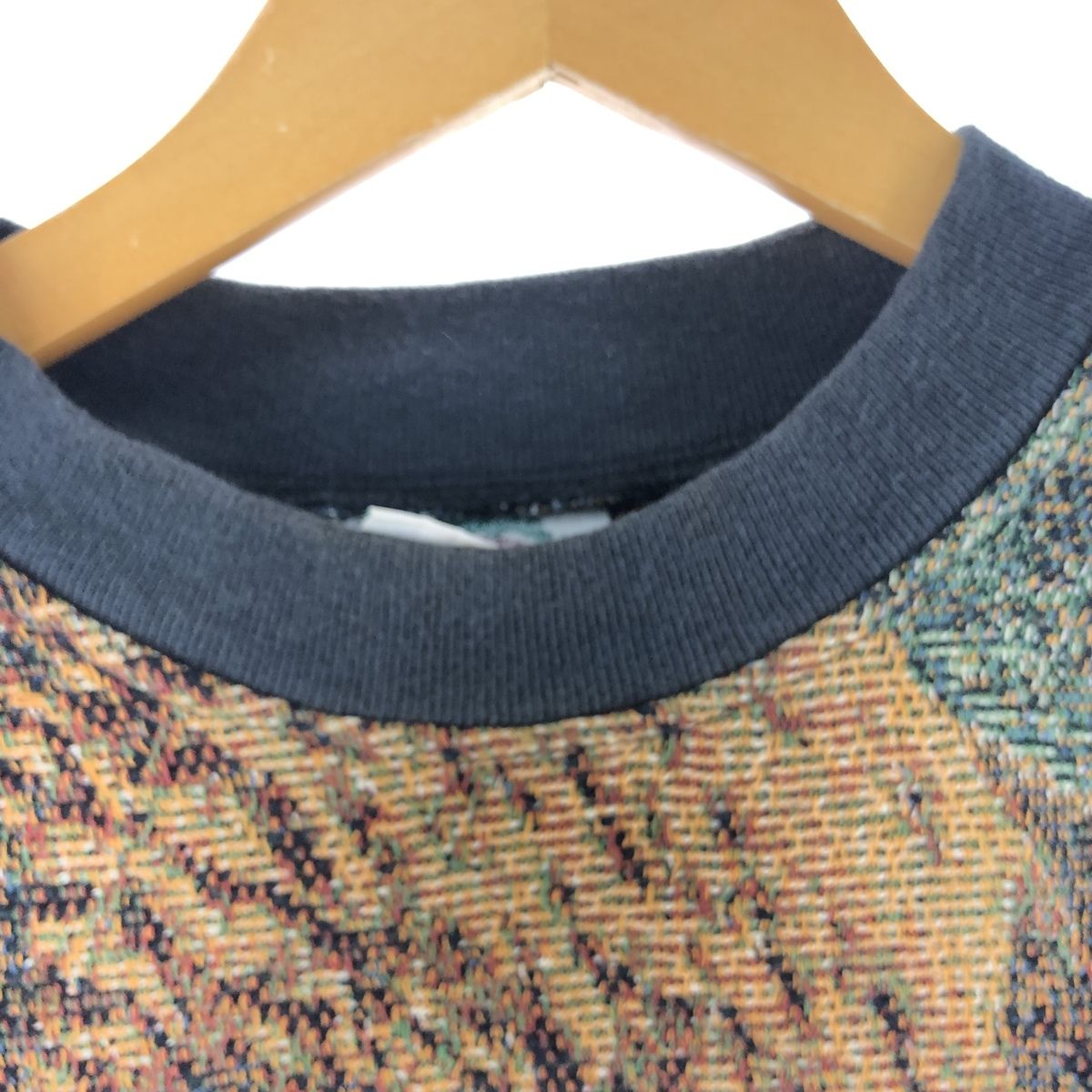 古着 SUGAR STREET WEAVERS アニマル柄 ゴブラン コットンニット