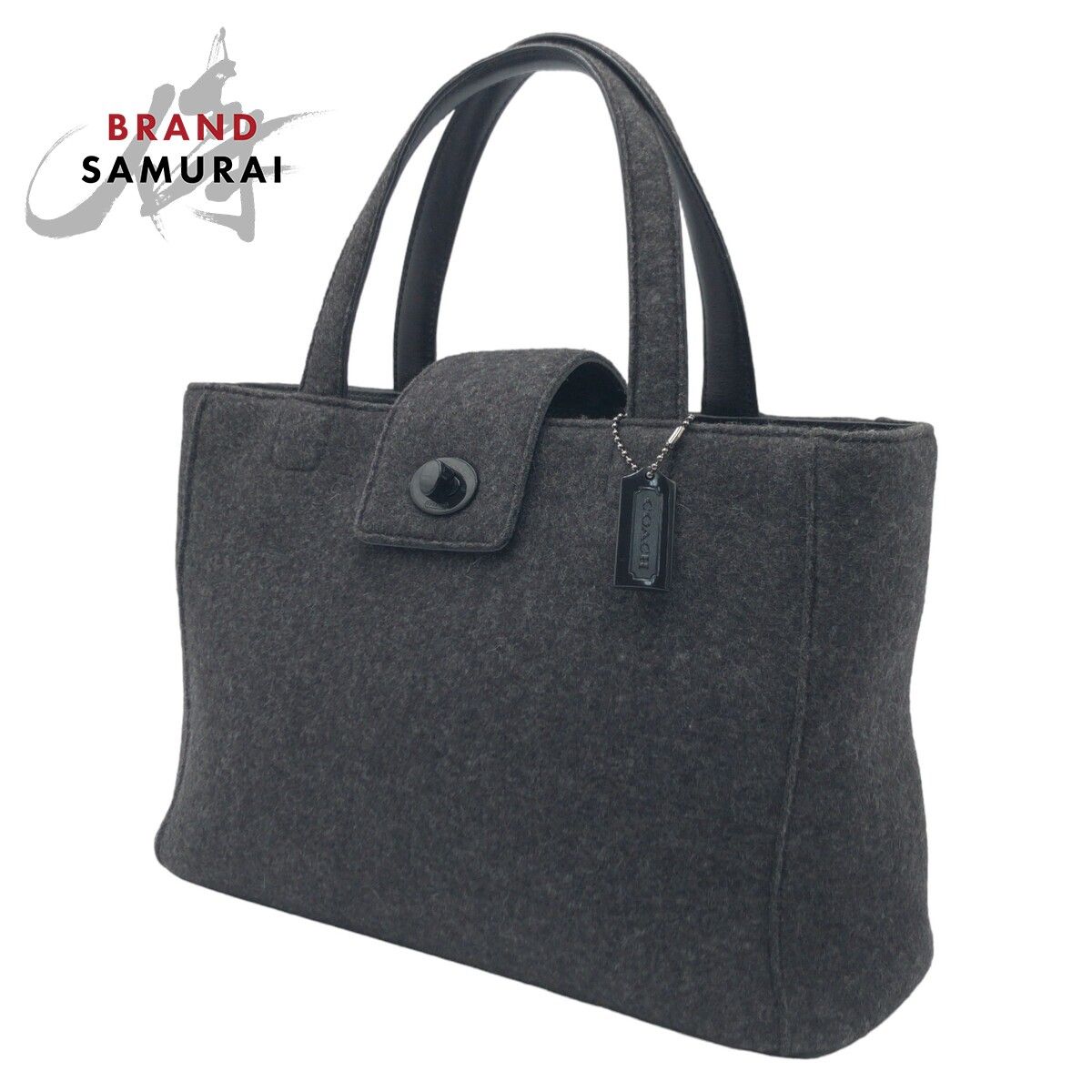 COACH コーチ グレー 灰色 フェルト 8187 ハンドバッグ トートバッグ 