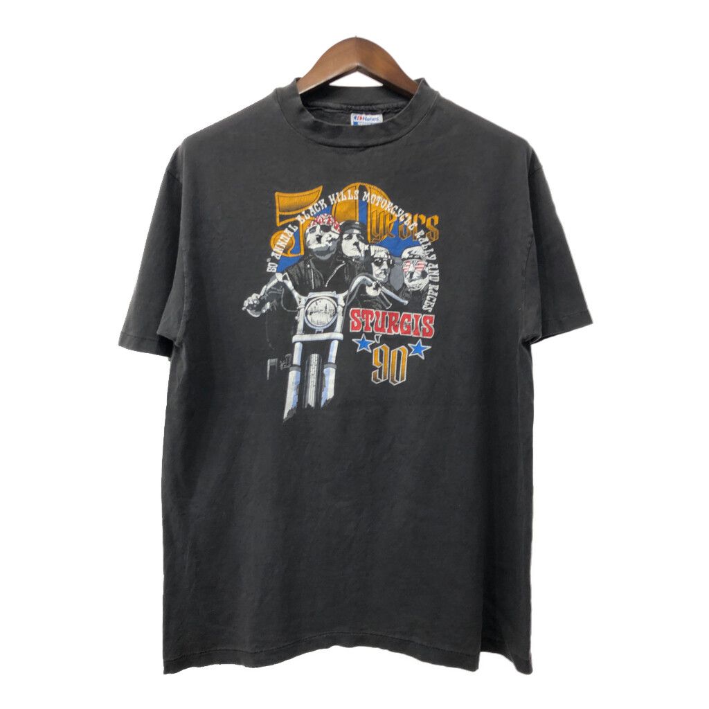 90年代 USA製 Hanes ヘインズ バイク 半袖Tシャツ シングル