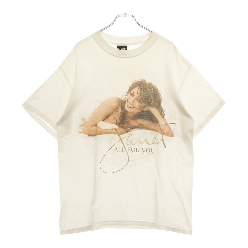 VINTAGE (ヴィンテージ) 00s Janet Jackson ALL FOR YOU WORLD TOUR ジャネット ジャクソン 2002 ワールド ツアー Tシャツ 半袖 カットソー ホワイト