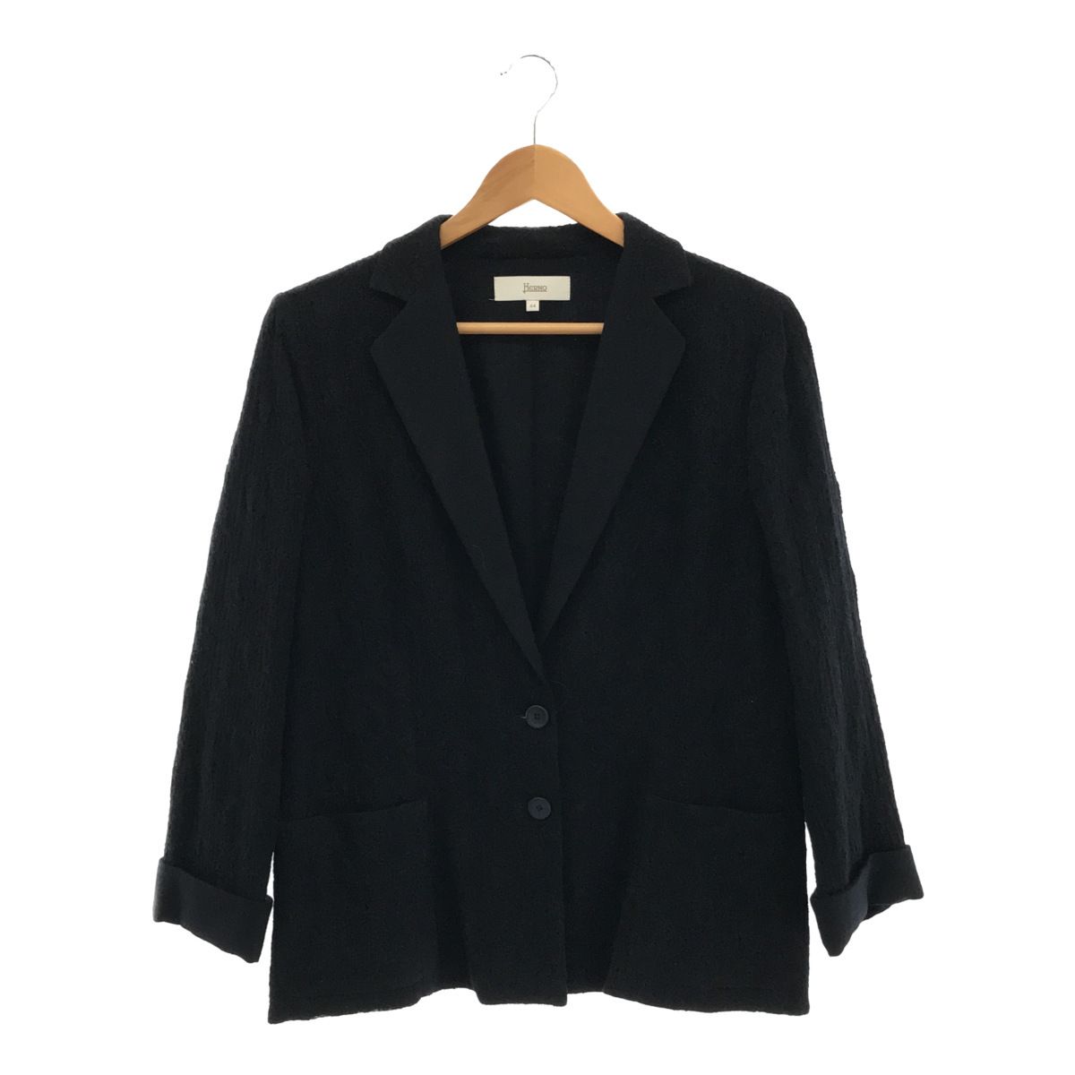 美品 ヘルノ HERNO イタリアウール テーラード ジャケット 44 グレー