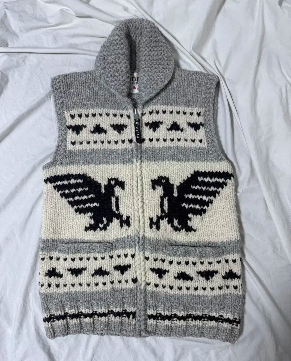 深海 奏太 カウチン ニットジップアップ ベスト USTAUSTRALIA_COM_AU