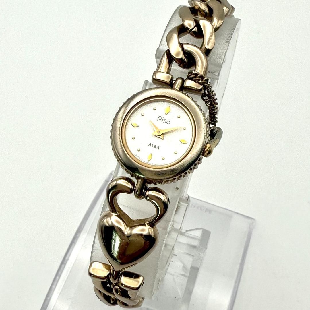 C058【電池交換済】SEIKO ALBA セイコー アルバ ゴールドカラー