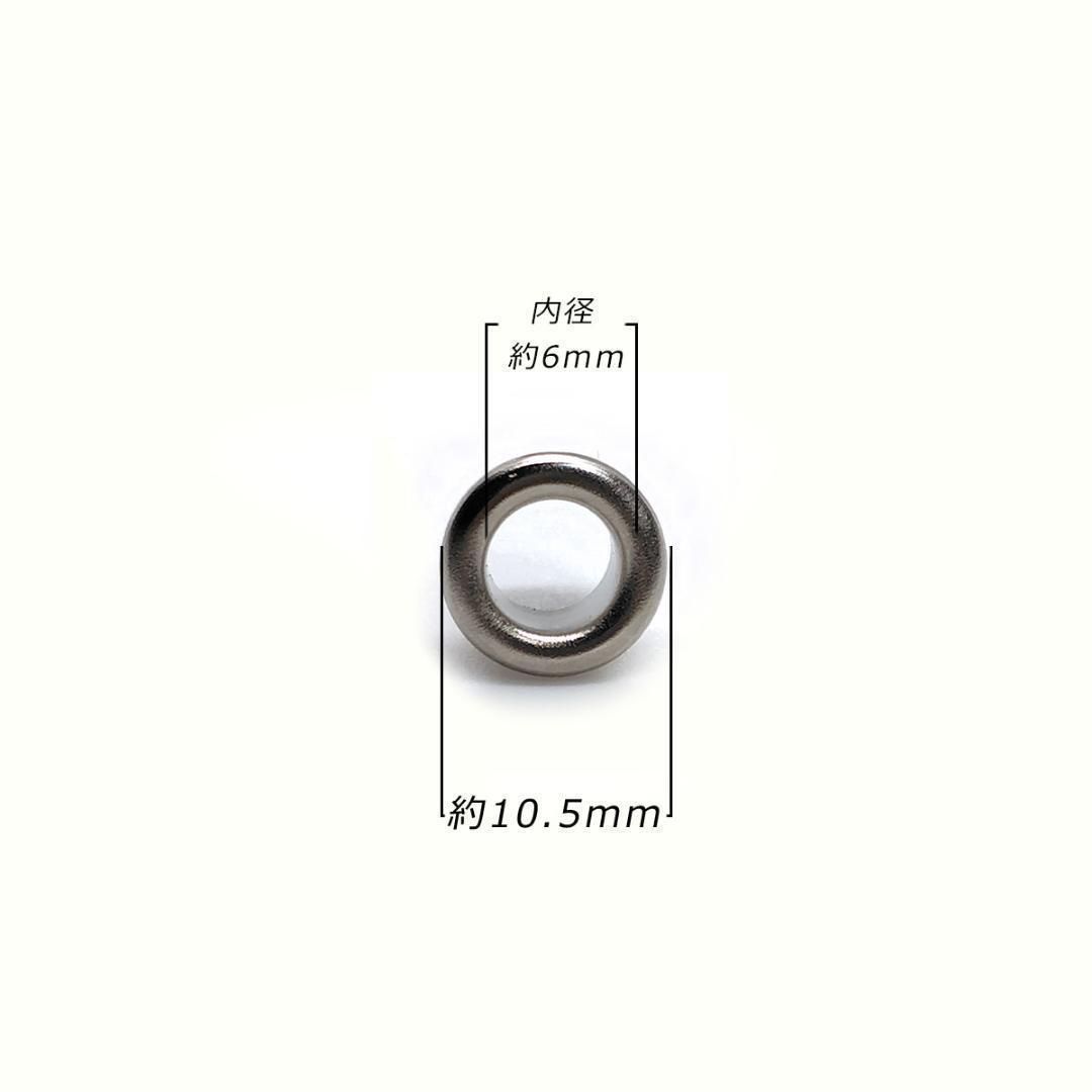 両面 ハトメ 内径 6mm シルバー 30個 レザークラフト - メルカリ