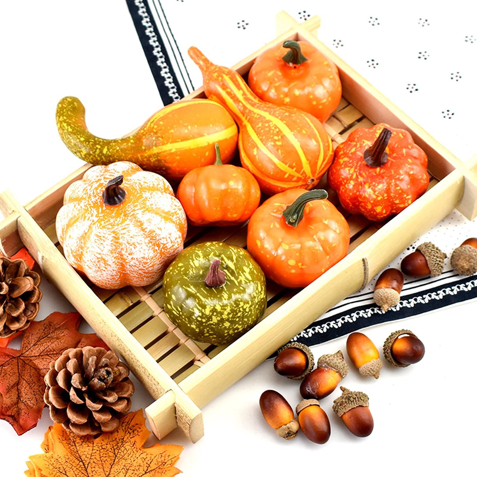 売切注意 Haodeliy ハロウィン かぼちゃ 50PCS ハロウィン飾り ミニ かぼちゃ 偽パンプキン 松ぼっくり どんぐり 紅葉 ハロウィン置物セット ハロウィン 感謝祭 季節飾り パーティー 店舗 部屋 撮影 小物などに飾り付け オブジ YUZUMIYA_COM