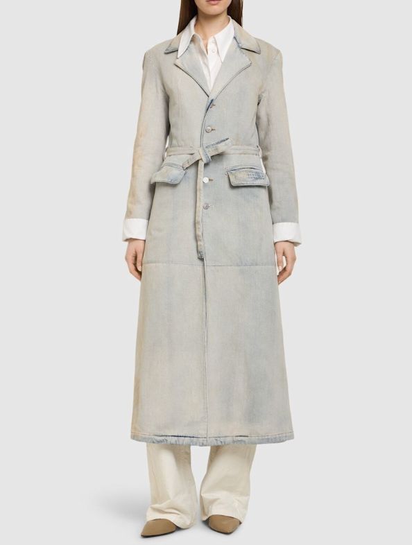 MM6 Maison Margiela コットンロングデニムコート