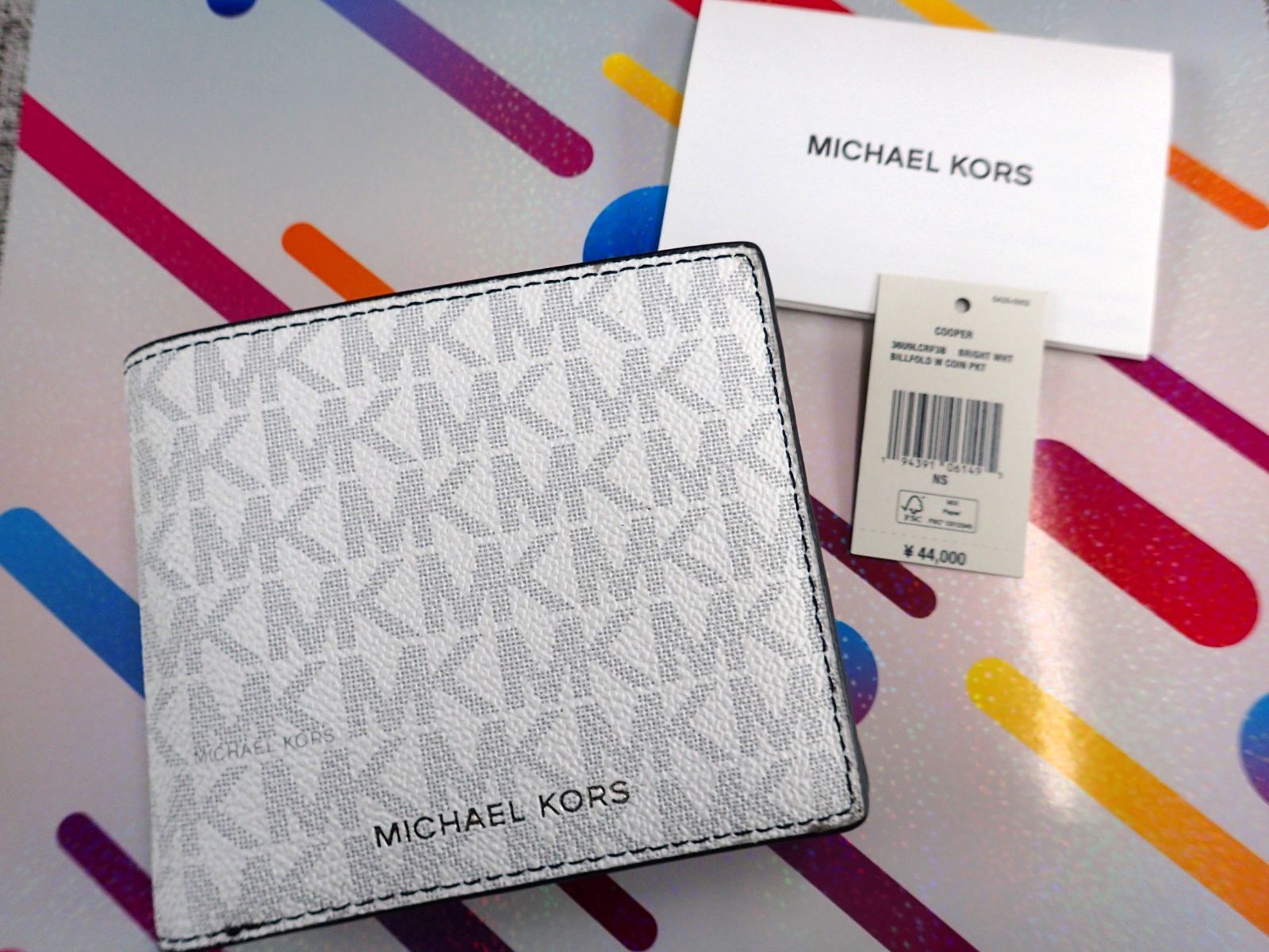 MICHAEL KORS マイケルコース メンズ 二つ折り財布 ホワイト 白 財布