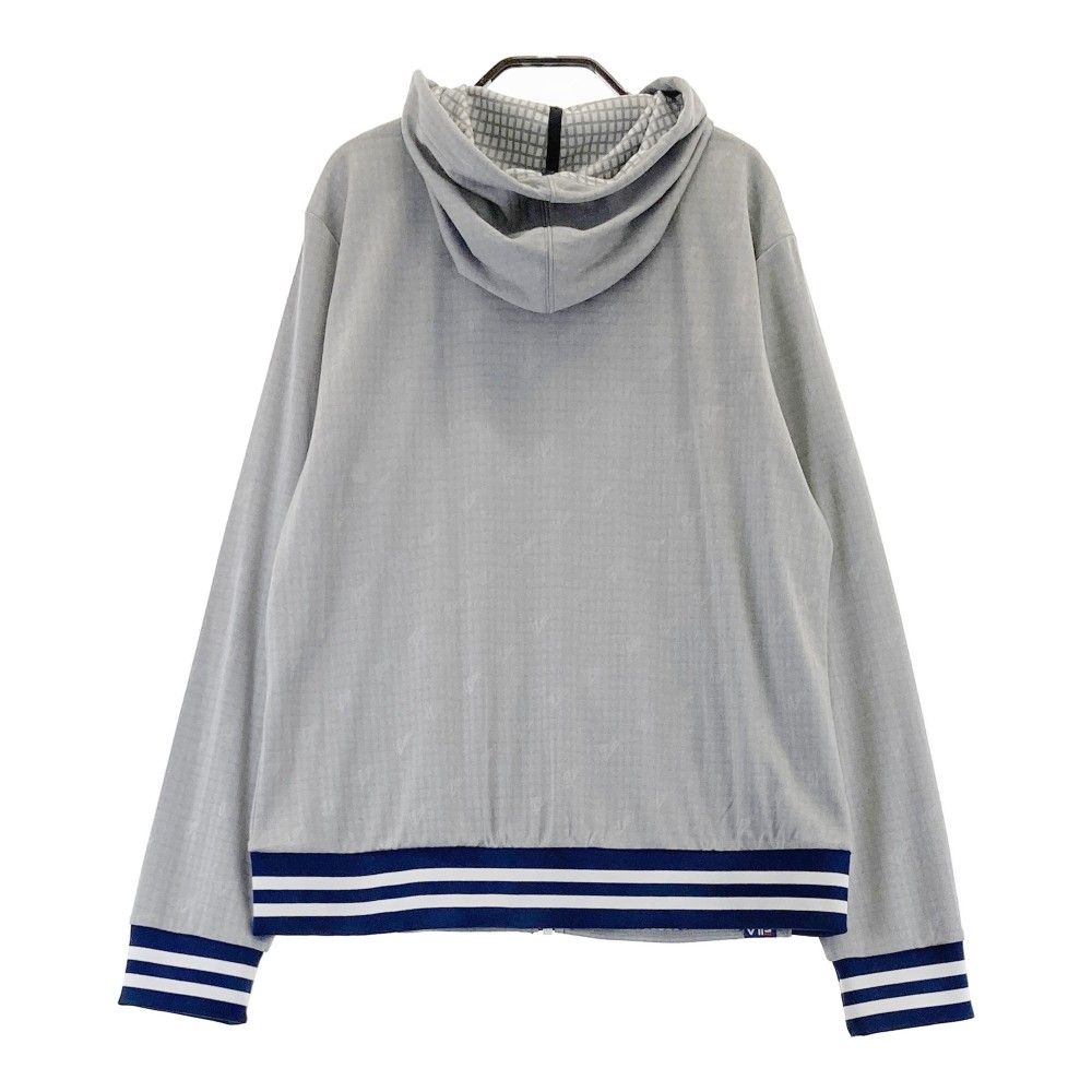 サイズ：LL FILA GOLF フィラゴルフ  ジップパーカー チェック 総柄 グレー系 [240101448235] ゴルフウェア レディース ストスト サイズ：LL FILA GOLF フィラゴルフ ジップパーカー チェック 総