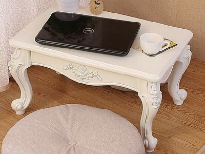 送料無料! 秋のお買得 ! 幅50cm ロココ調 ローテーブル 組立て式 おしゃれ かわいい ミニ ソファテーブル ミニテーブル 猫脚 ロココテーブル 姫 姫系 長方形 キッズテーブル カフェ ヨーロピアン 白 雑貨 インテリア 輸入家具 アンティーク
