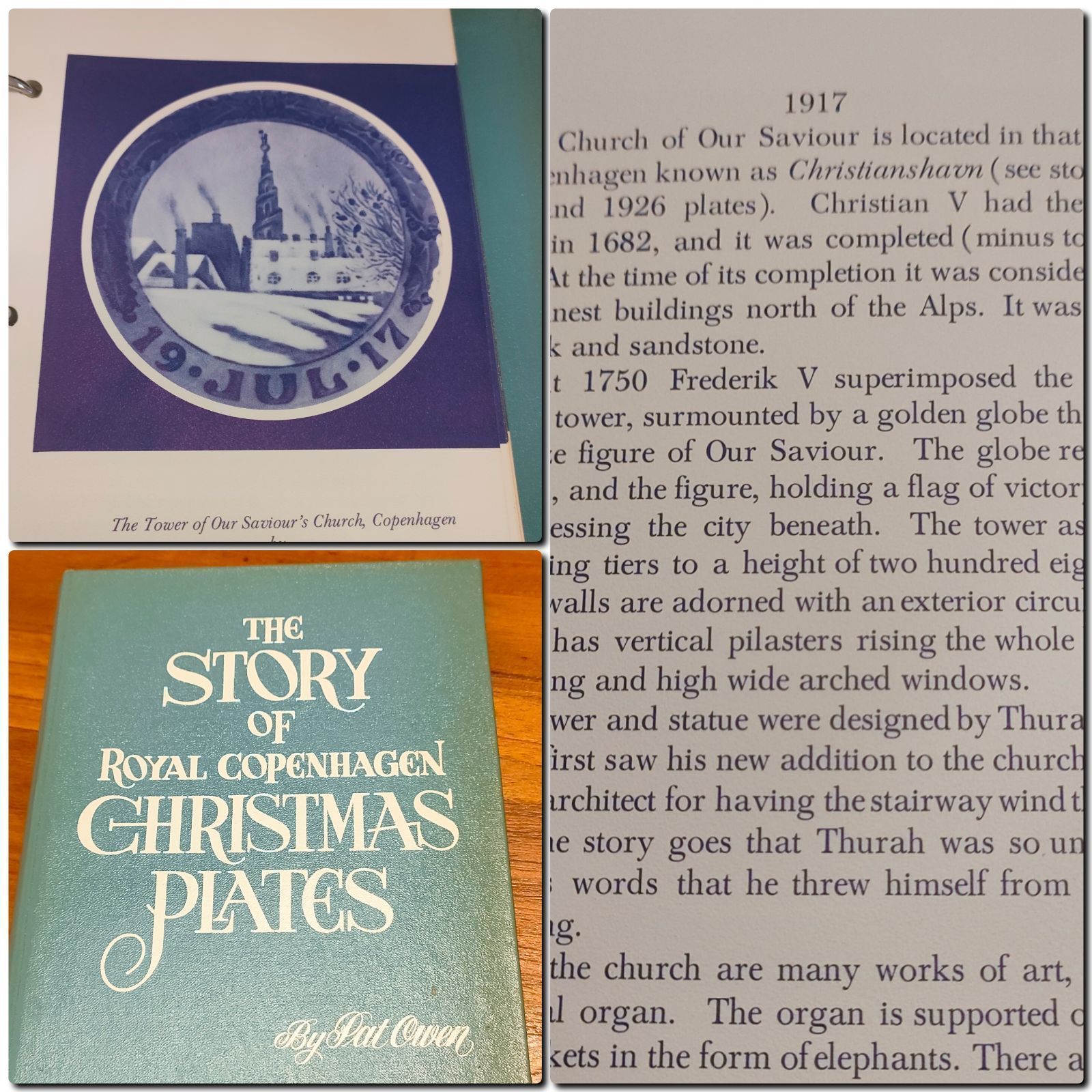 ドイツ語 ロイヤルコペンハーゲン イヤープレート 1917年 廃盤 アンティーク ドイツ語 ロイヤルコペンハーゲン イヤープレート 1917年