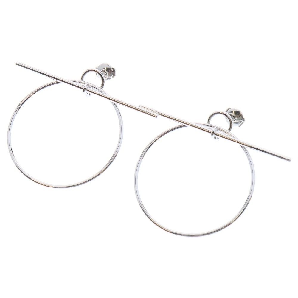 HERMES エルメス ループMM エシャペ Ag925 SV シルバー ピアス アクセサリー