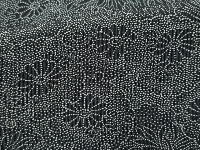 平和屋着物●江戸小紋　雪輪花文　黒地　正絹　逸品　CAAR8181vf 平和屋着物○江戸小紋 雪輪花文 黒地 正絹 逸品 CAAR8181vf - メルカリ