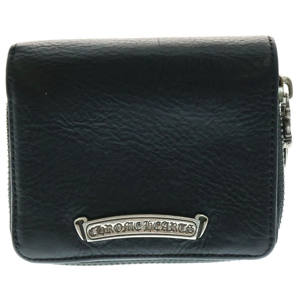 CHROME HEARTS クロムハーツ SQ ZIP BILL スクエアジップビル レザーウォレット 財布 ブラック BCA376