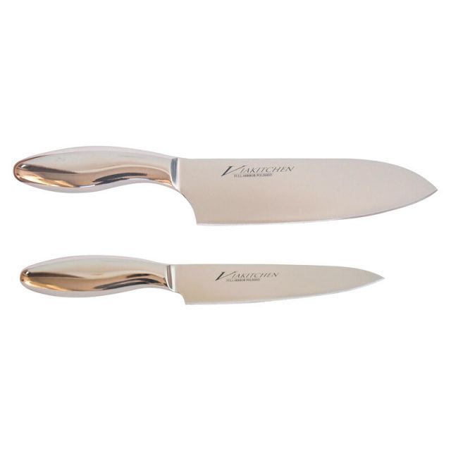 バイアキッチン オールミラー包丁2点セット 三徳包丁 刃渡17cm ･ペティナイフ 刃渡13.5cm ×各1 送料無料 すごく よく 切れる ほうちょう ナイフ 万能包丁 ギフト ステンレス 結婚祝い 包丁セットプレゼント 右利き 左利き 家庭用