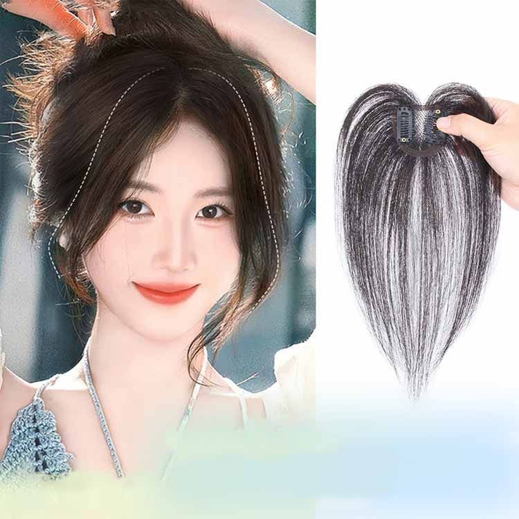 高級人毛100% ヘアピース ウィッグ 茶 部分ウィッグ つむじ 頭頂部 女性 返品OK 部分ウィッグ つむじ 人毛100% ヘアピース 女性 頭頂部