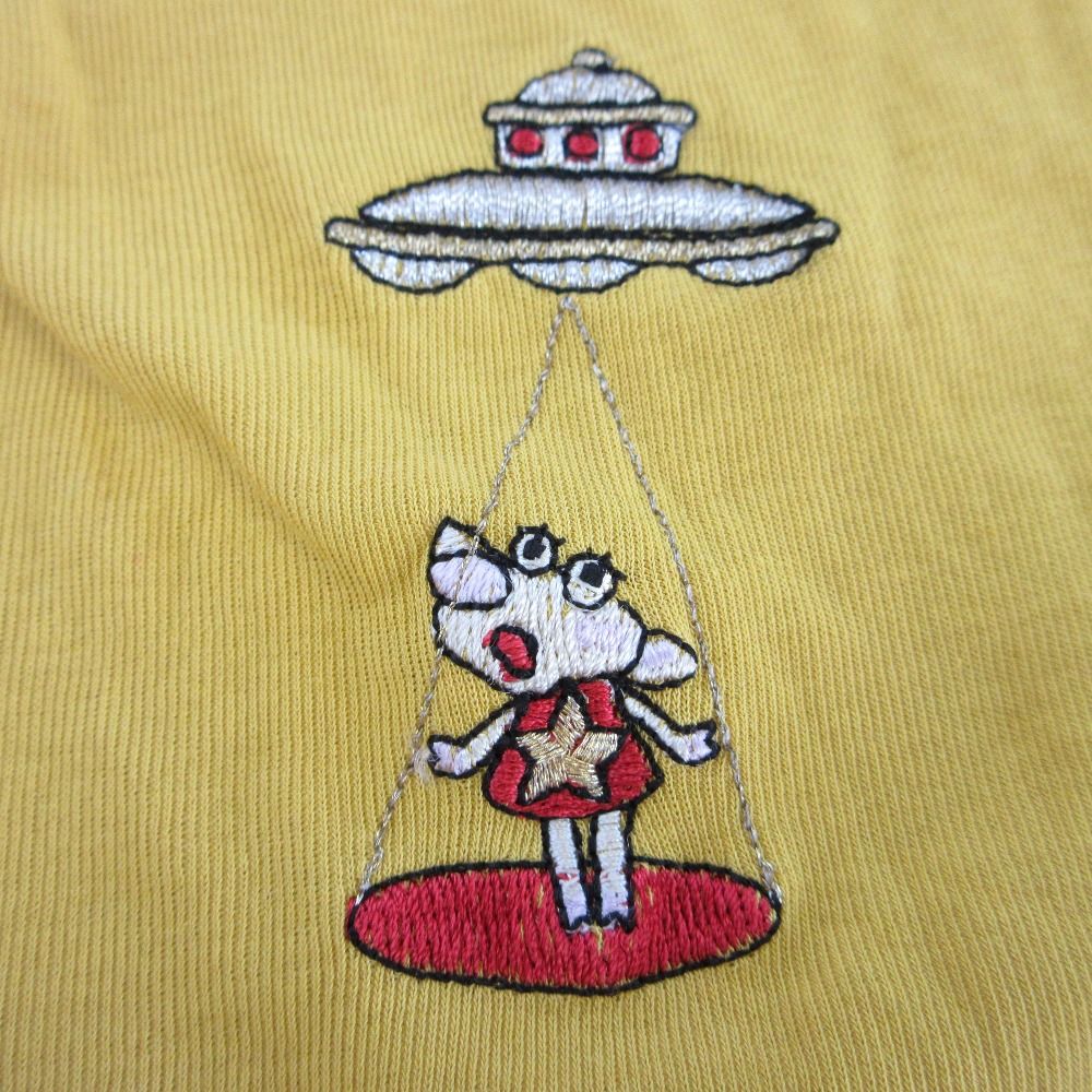 アルベロベロ トレーナー ブタさん 装飾 刺繍 裏起毛 カーキ オレボレブラ 良品 OLLEBOREBLA ALBEROBELLO オレボレブラ アルベロベロ ぶた