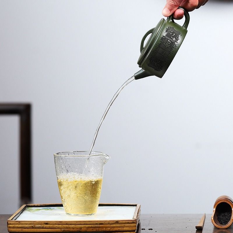 唐物 職人手作り 宜興紫砂 朱泥急須 急須 紫砂壺 茶壷 ティーポット