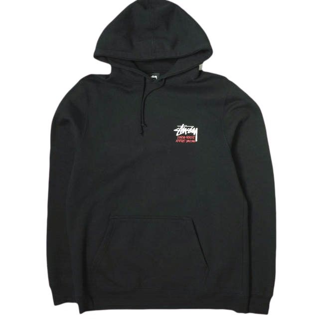 STUSSY x DOVER STREET MARKET ステューシー ドーバーストリートマーケット 別注 DSM LONDON HOODIE 裏起毛  スウェットプルオーバーパーカー Z4000SAS18 XL BLACK トップス g17168 - メルカリ