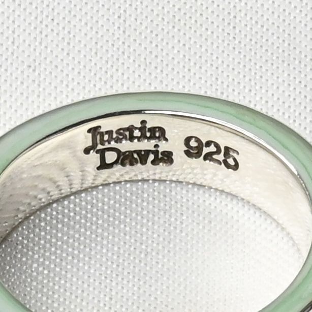 ジャスティンデイビス　８号　シルバー925 研磨済】 JUSTIN DAVIS シルバー ホワイト リング 8号