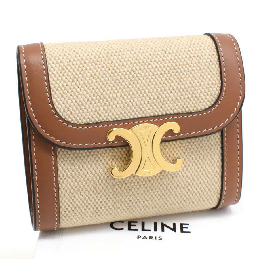 新品未使用　CELINE ミニ財布　トリオンフ　キャンバススモールウォレット mrg-japan_celine-10d782cqh