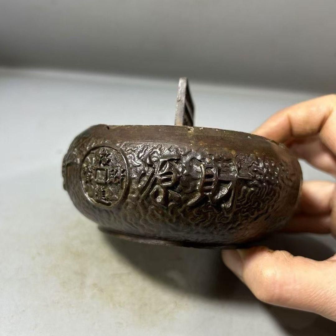 売上実績NO.1 装飾品 客間灰皿 灰皿 招財進宝 銅細工 工芸品 置物 美術品 工芸品