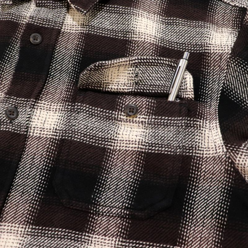00s ORVIS チェック柄 シャドー オンブレ ネル 長袖シャツ メンズ 表記