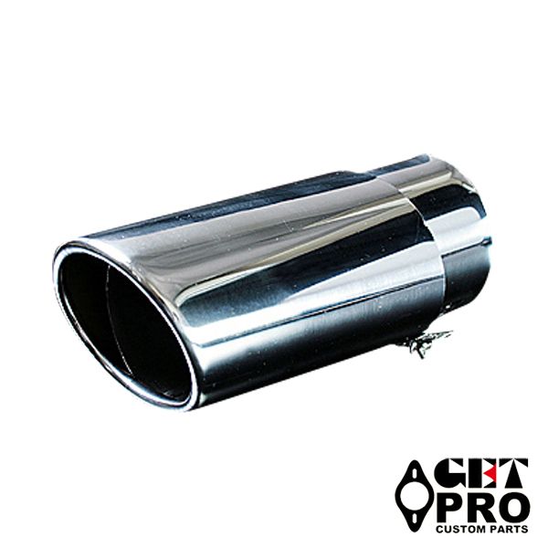 GET-PRO/ゲットプロ マフラーカッター シルバー シングル 大口径 汎用 GTPAX8964