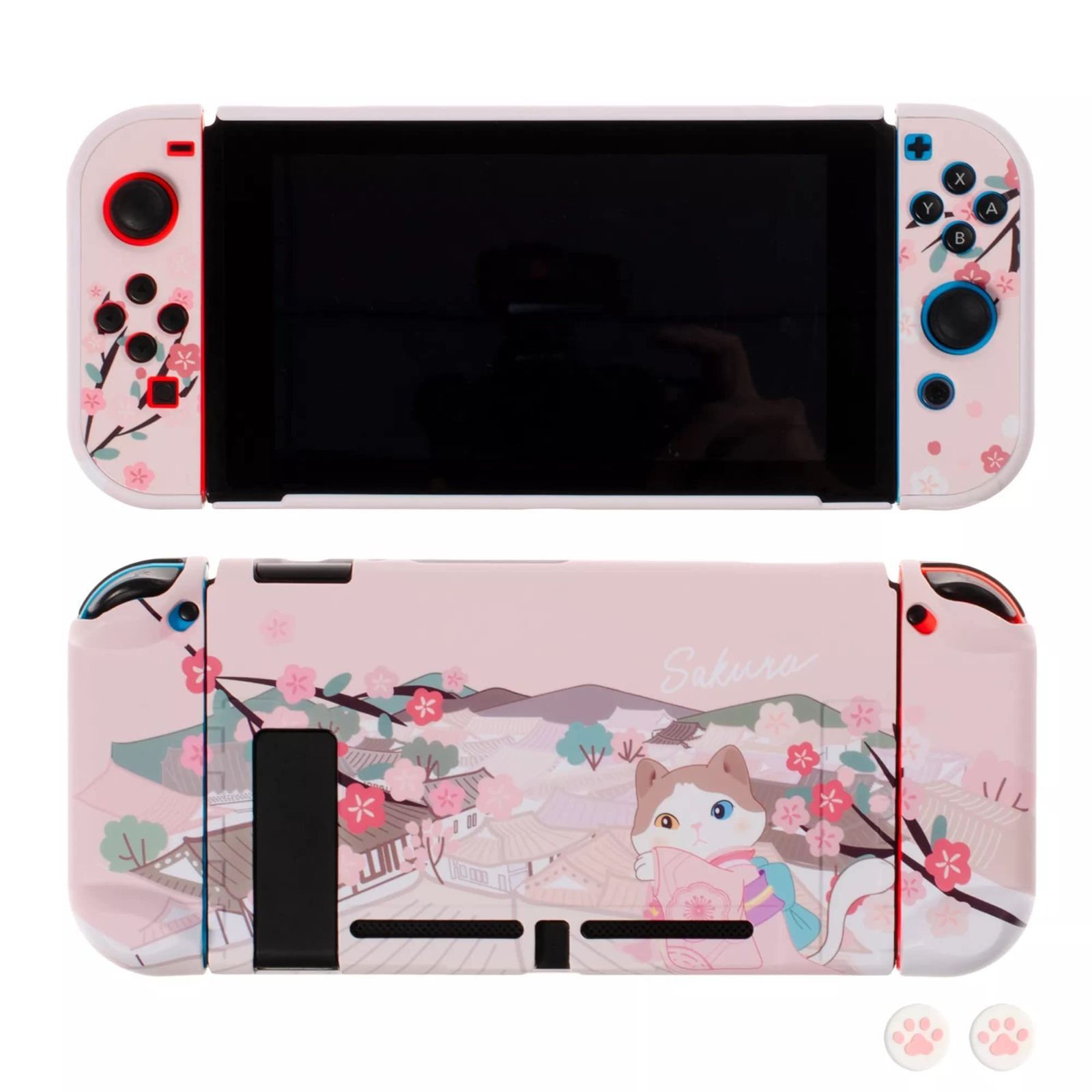 在庫セール】Nintendo SwitchとJoy Conコントローラー用 Nintendo 猫爪親指グリップ2個付き Switch用ケース、保護カバー  (星空桜猫) THN (桜猫) - メルカリ