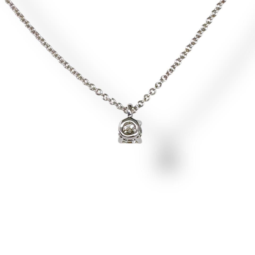 ティファニー ネックレス ソリティア Pt950 ダイヤ 0.21カラット 美品