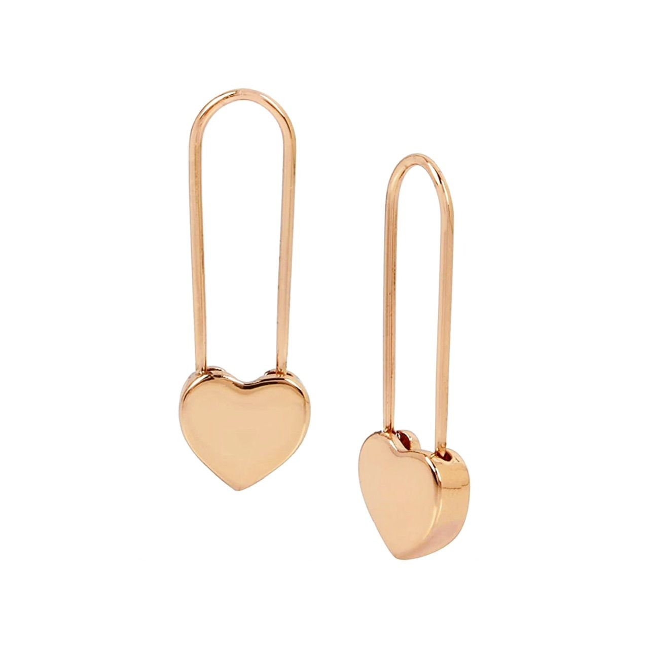 <BETSEY JOHNSON>Betsy Johnson Rose Gold Heart Earrings