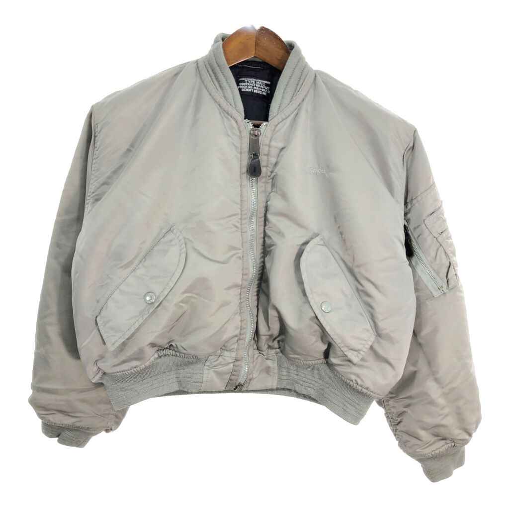 ヴィンテージ schott ショット　MA-1 フライトジャケット　メンズ　M USA製/SCHOTT/ショット/MA-1/フライトジャケット/緑系【XL