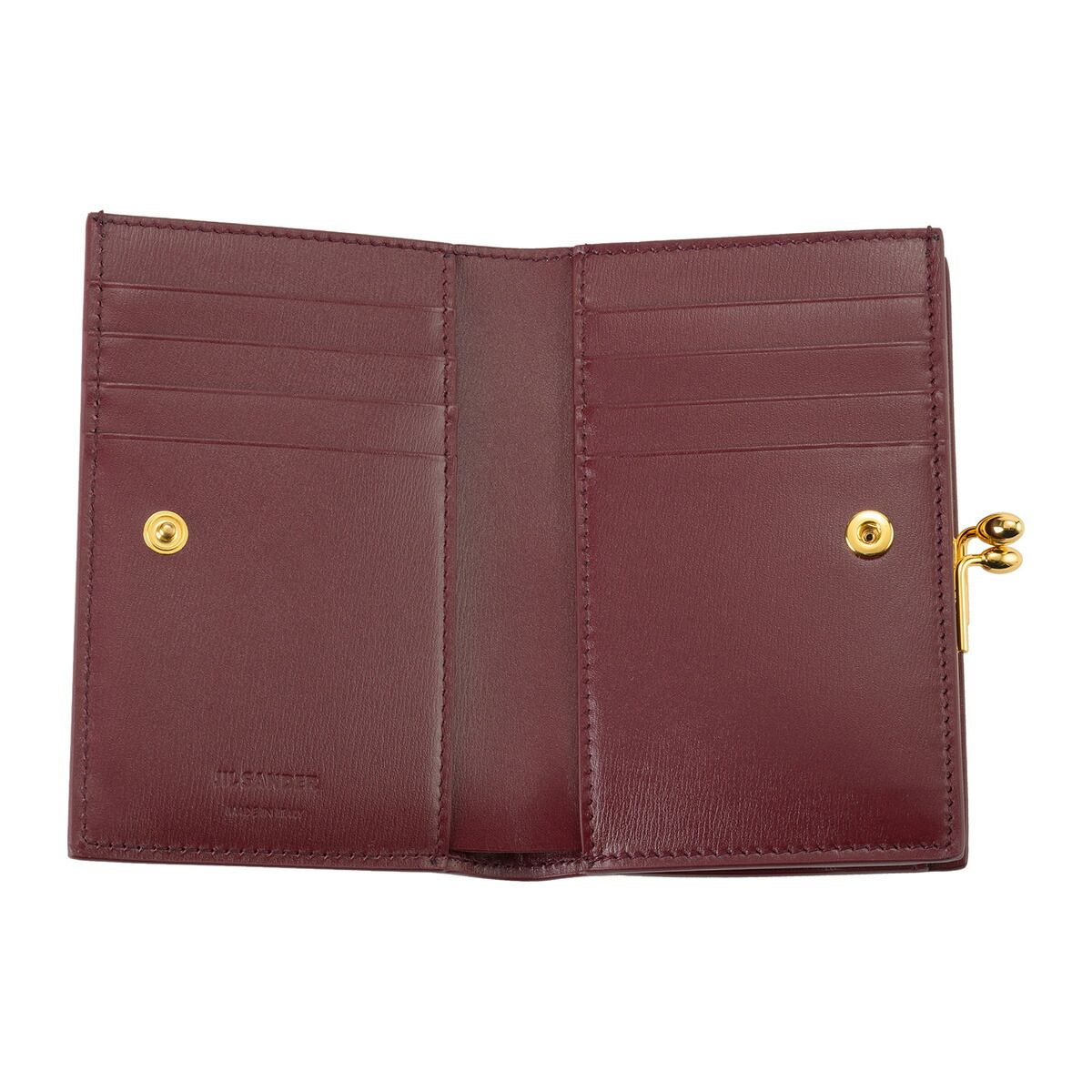 新品 ジルサンダー JIL SANDER 2つ折り財布 PURSE SM ガーネット